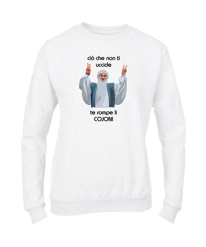 Felpa Girocollo UOMO, DONNA & BAMBIN - CIO CHE NON TI UCCIDE TI ROMPE I COJO - Super vestibilità Top qualità