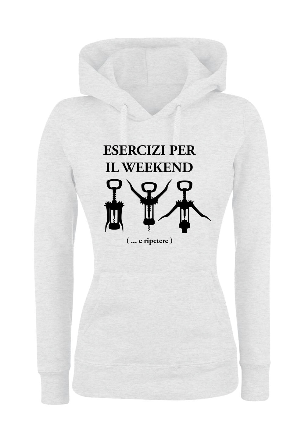 Felpa con cappuccio UOMO, DONNA & BAMBIN - ESERCIZI PER IL WEEKEND - Super vestibilità Top qualità