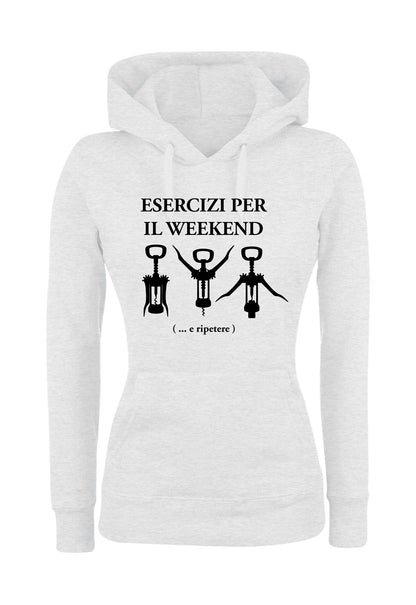 Felpa con cappuccio UOMO, DONNA & BAMBIN - ESERCIZI PER IL WEEKEND - Super vestibilità Top qualità