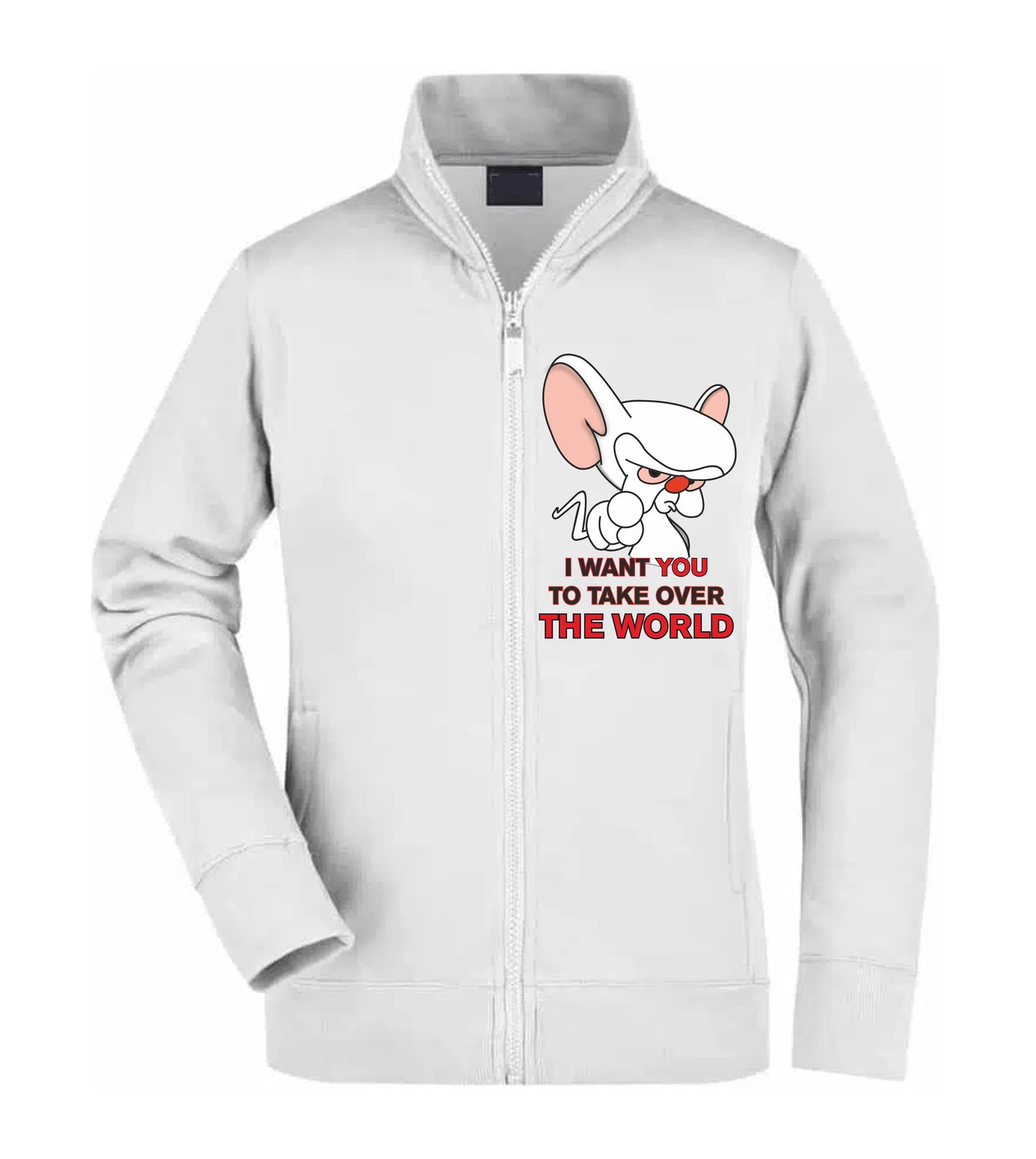 Felpa Unisex Full Zip - I WANT YOU TO TAKE OVER THE WORLD - Super vestibilità Top qualità