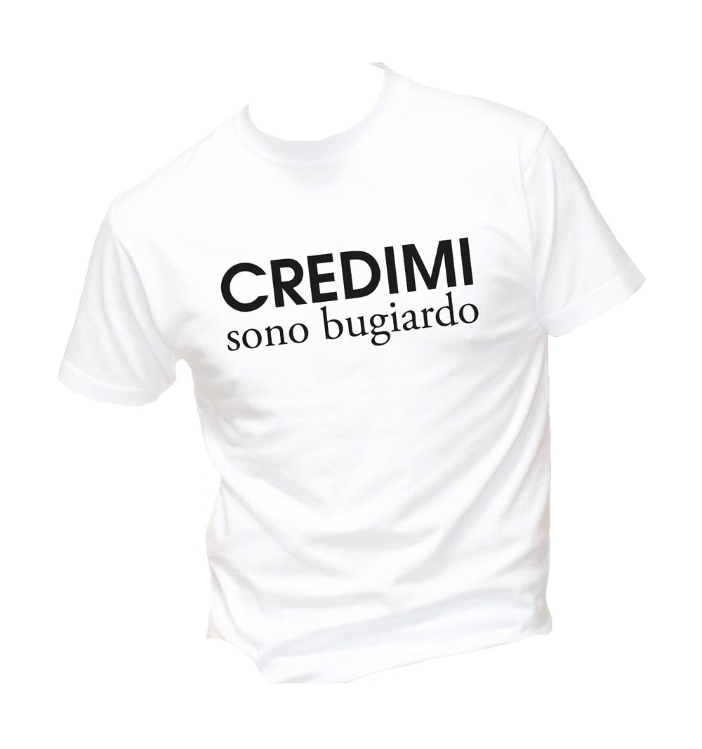 T-Shirt Uomo, Donna & Bambino - CREDIMI SONO BUGIARD - Maglietta Maglia Tshirt Super vestibilità Top qualità