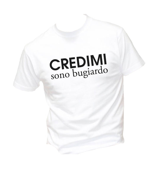 T-Shirt Uomo, Donna & Bambino - CREDIMI SONO BUGIARD - Maglietta Maglia Tshirt Super vestibilità Top qualità