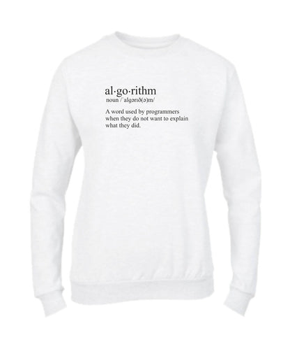 Felpa Girocollo UOMO, DONNA & BAMBIN - ALGORITHM - Super vestibilità Top qualità - Social Crazy