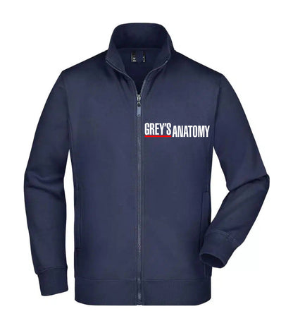Felpa Unisex Full Zip - GREY'S ANATOMY LOGO - Super vestibilità Top qualità