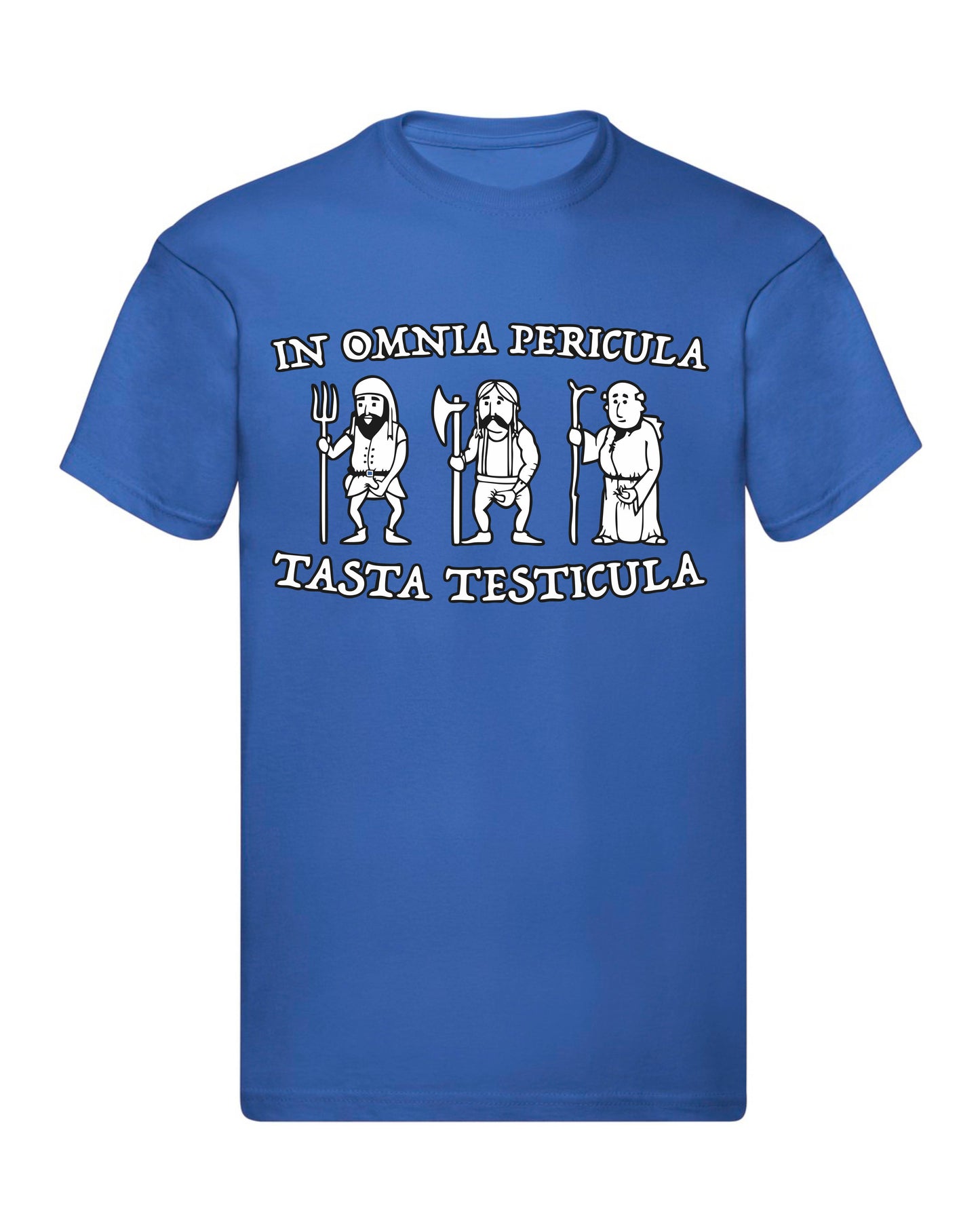 T-Shirt Uomo & Bambino - IN OMNIA PERICULA TASTA TESTICULA - Maglietta Maglia Tshirt Super vestibilità Top qualità