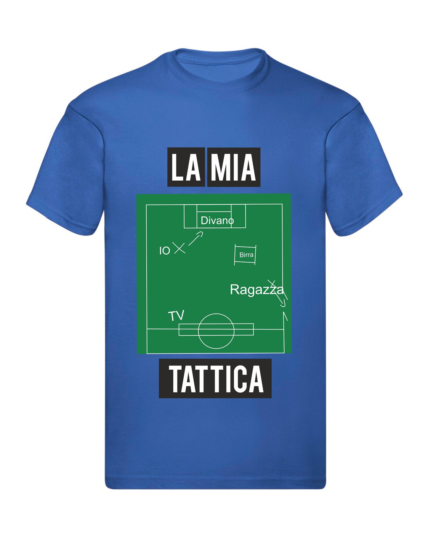 T-Shirt Uomo - LA MIA TATTICA - Maglietta Maglia Tshirt Super vestibilità Top qualità