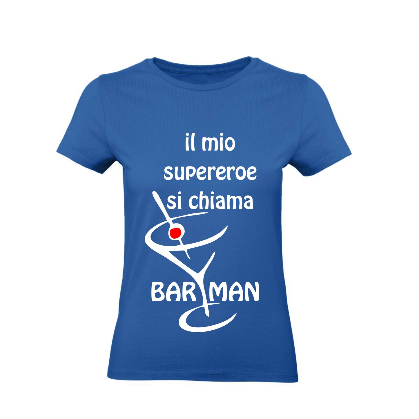 T-Shirt Uomo, Donna & Bambino - IL MIO SUPEREROE SI CHIAMA BARMAN - Maglietta Maglia Tshirt Super vestibilità Top qualità