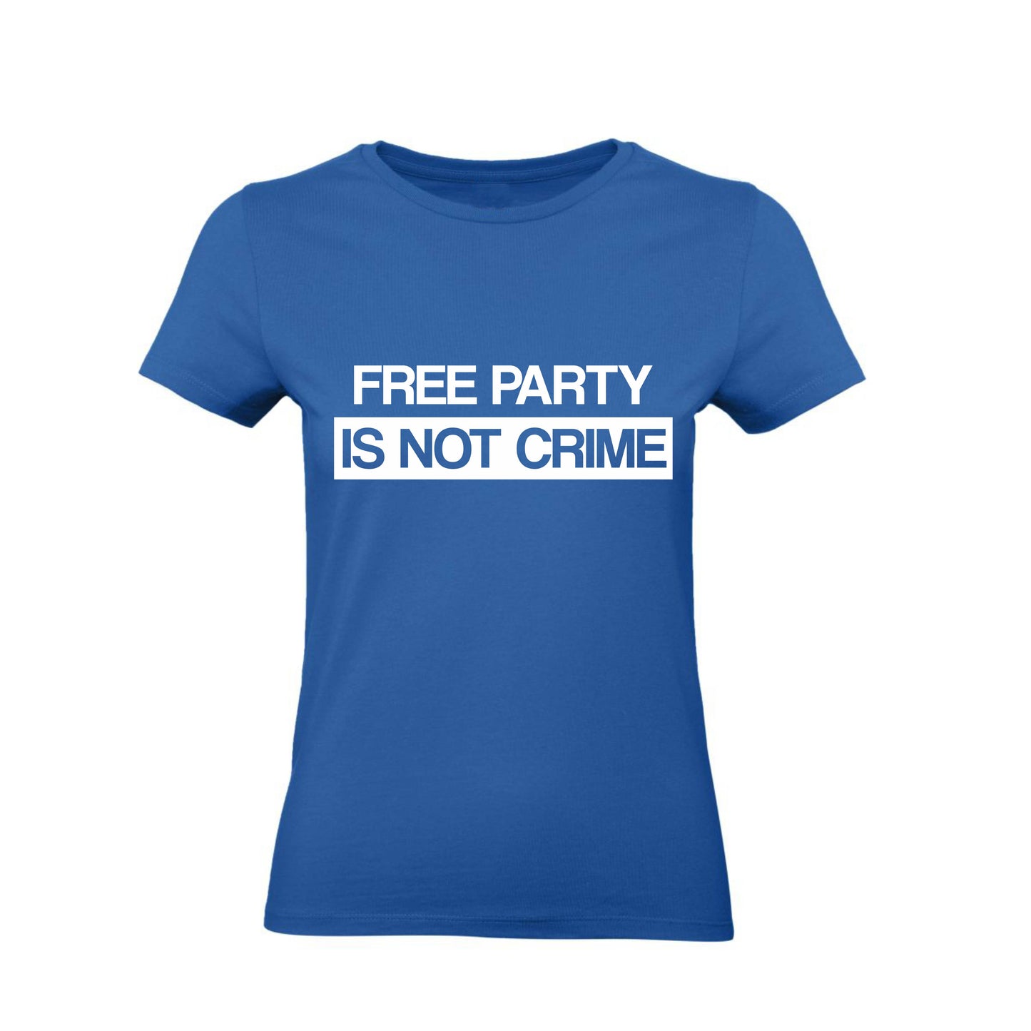 T-Shirt Uomo, Donna & Bambino - FREE PARTY IS NOT A CRIME - Maglietta Maglia Tshirt Super vestibilità Top qualità