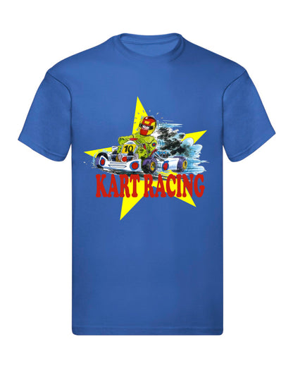 T-Shirt Uomo Donna & Bambino - KARTING RACING - Maglietta Maglia Tshirt Super vestibilità Top qualità