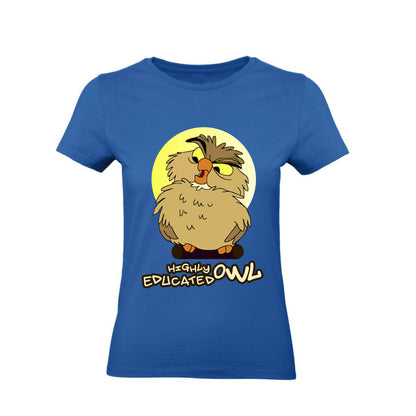 T-Shirt Uomo, Donna & Bambino - HIGHLY EDUCATED OWL  - Maglietta Maglia Tshirt Super vestibilità Top qualità