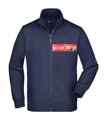 Felpa Unisex Full Zip - NO! SEI UN EROE - Super vestibilità Top qualità