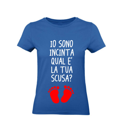 T-Shirt Uomo Donna & Bambino - IO SONO INCINTA QUAL'È LA TUA SCUSA- Maglietta Maglia Tshirt Super vestibilità Top qualità - Social Crazy
