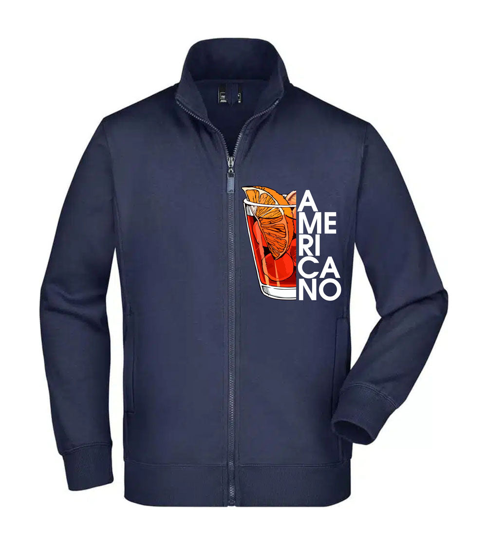 Felpa Unisex Full Zip - AMERICANO COKTAIL - Super vestibilità Top qualità