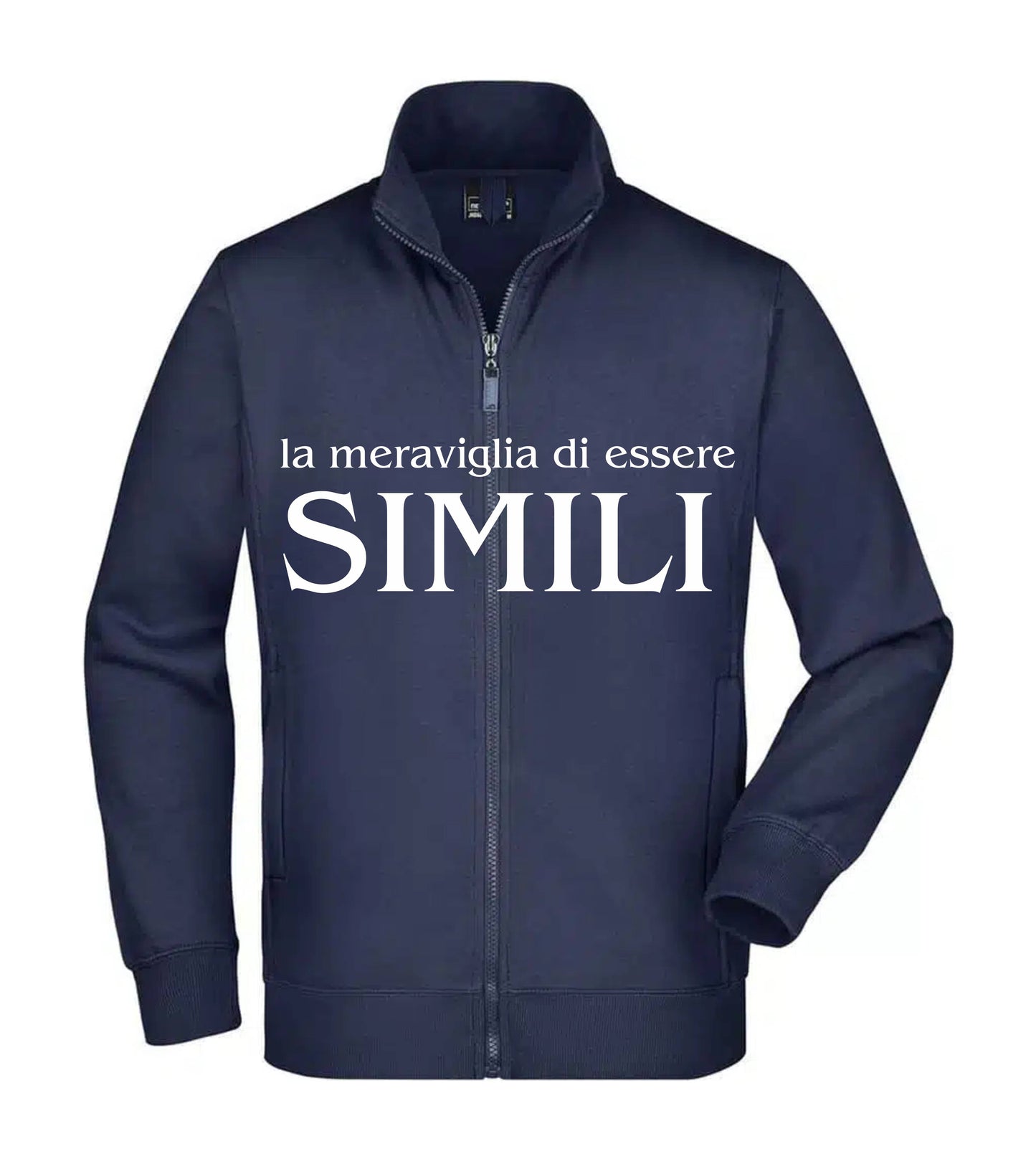 Felpa Unisex Full Zip - LA MERAVIGLIA DI ESSERE SIMILI - Super vestibilità Top qualità