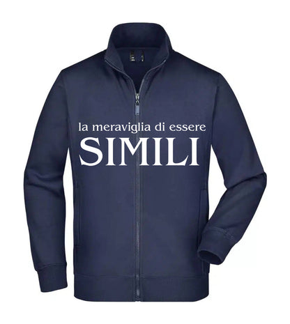 Felpa Unisex Full Zip - LA MERAVIGLIA DI ESSERE SIMILI - Super vestibilità Top qualità