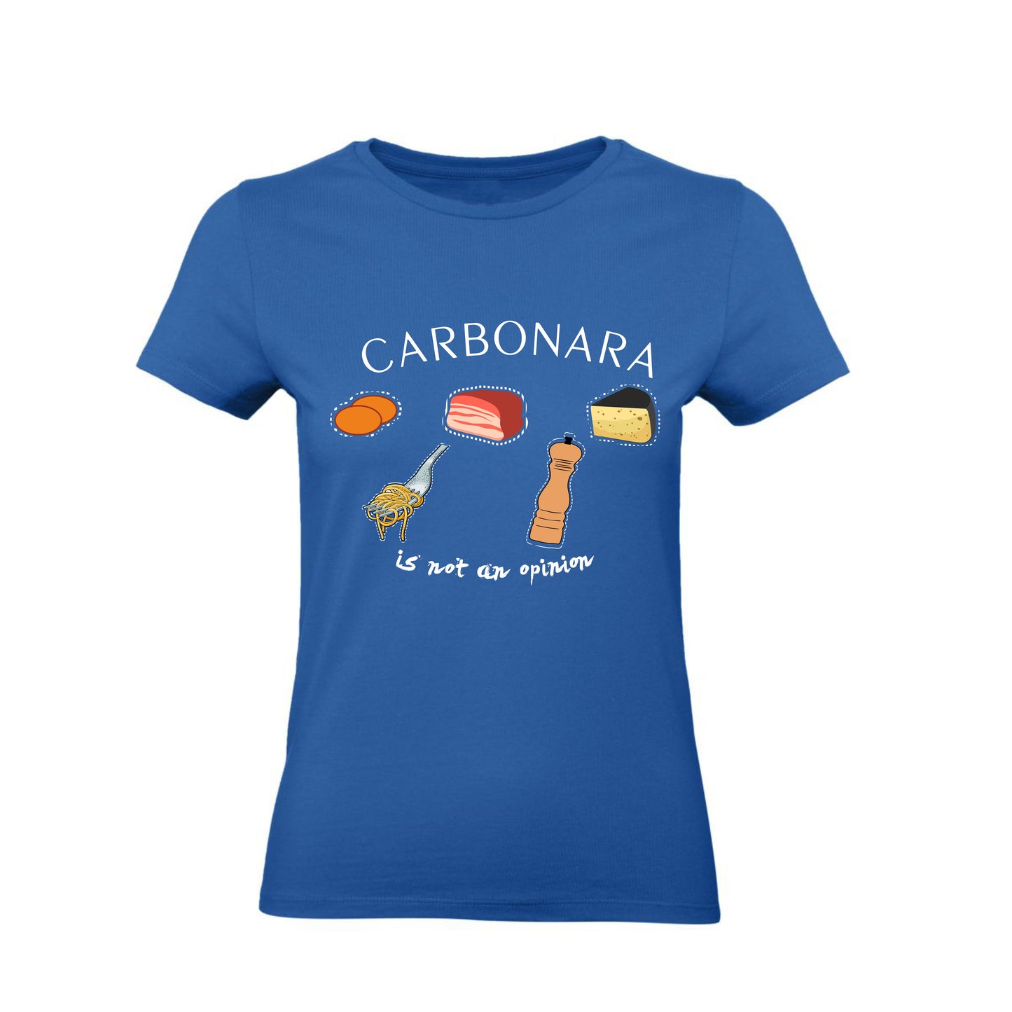T-Shirt Uomo, Donna & Bambino - CARBONARA IS NOT AN OPINION - Maglietta Maglia Tshirt Super vestibilità Top qualità