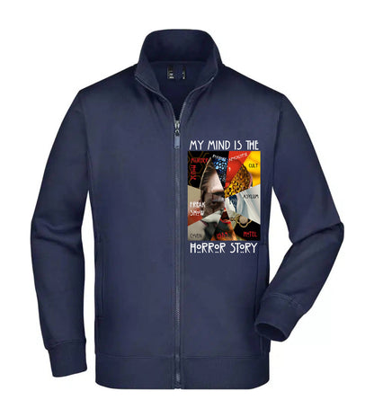 Felpa Unisex Full Zip - MY MIND IS THE HORROR STORY - Super vestibilità Top qualità