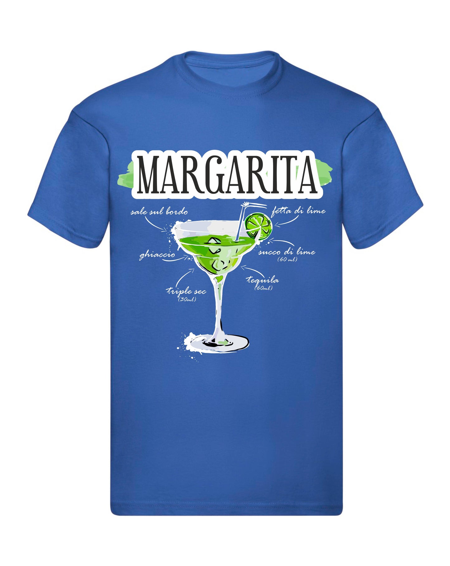 T-Shirt Uomo Donna & Bambino - MARGARITA - Maglietta Maglia Tshirt Super vestibilità Top qualità