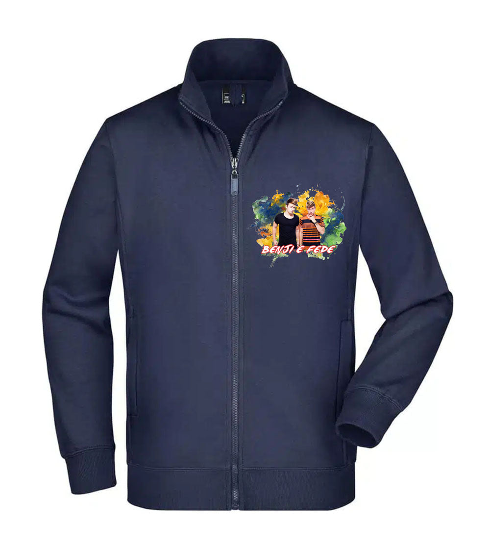 Felpa Unisex Full Zip - BENJI E FEDE - Super vestibilità Top qualità - Social Crazy
