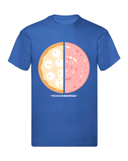 T-Shirt Uomo, Donna & Bambino - FOCACCIA E MORTAZZA - Maglietta Maglia Tshirt Super vestibilità Top qualità