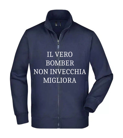 Felpa Unisex Full Zip - IL VERO BOMBER - Super vestibilità Top qualità