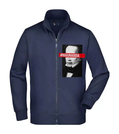 Felpa Unisex Full Zip - LEOPARDI MAI UNA GIOIA - Super vestibilità Top qualità