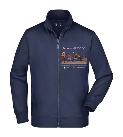 Felpa Unisex Full Zip - ITALIA VS MAROCCO - Super vestibilità Top qualità