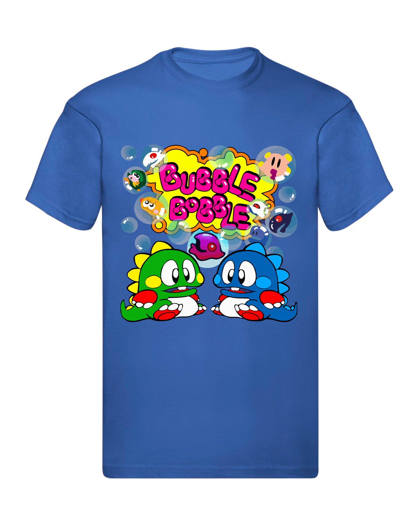 T-Shirt Uomo, Donna & Bambino - BUBBLE BOBBLE - Maglietta Maglia Tshirt Super vestibilità Top qualità