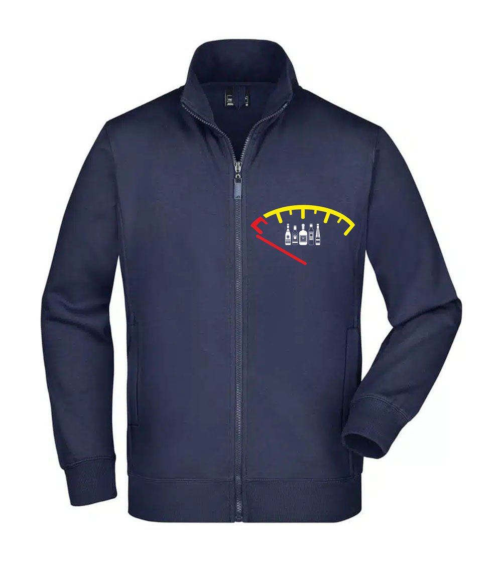 Felpa Unisex Full Zip - ALCOOL - Super vestibilità Top qualità - Social Crazy