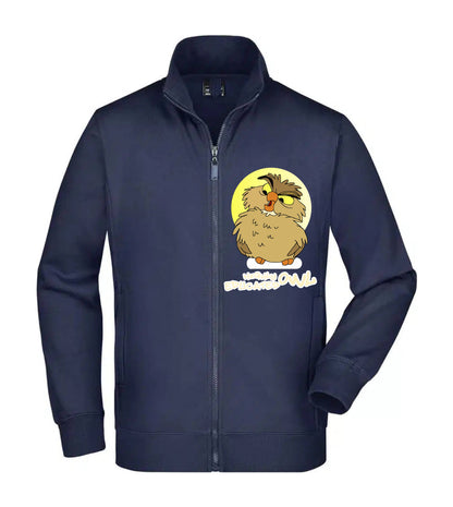 Felpa Unisex Full Zip - HIGHLY EDUCATED OWL - Super vestibilità Top qualità
