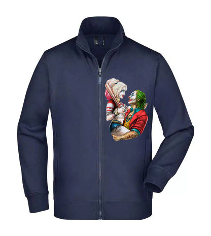 Felpa Unisex Full Zip - HARLEY E JOKER - Super vestibilità Top qualità