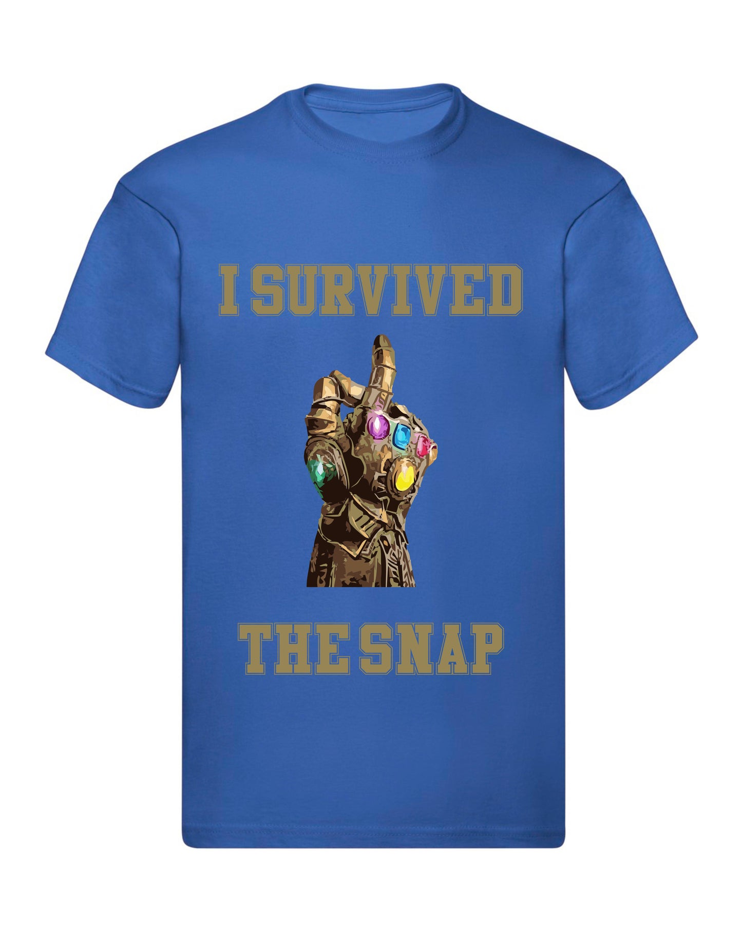 T-Shirt Uomo, Donna & Bambino - I SURVIVED THE SNAP - Maglietta Maglia Tshirt Super vestibilità Top qualità