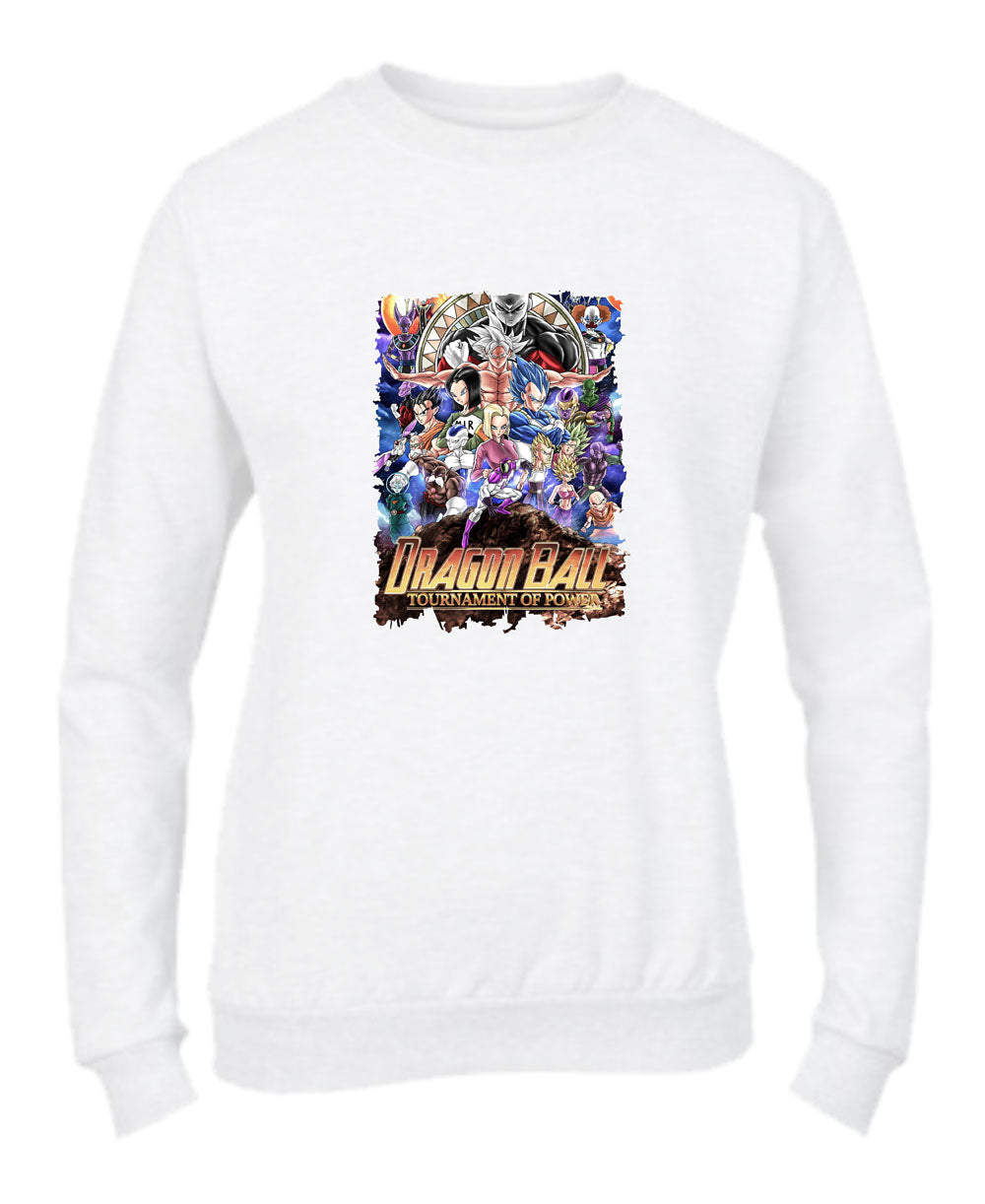 Felpa Girocollo UOMO, DONNA & BAMBIN - DRAGON BALL TORNEO DEL POTERE - Super vestibilità Top qualità