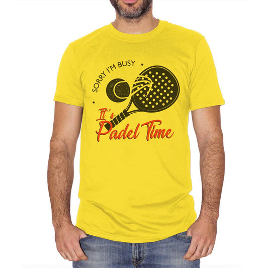 T-Shirt PADEL in Tessuto Dry Fit UNISEX - Sorry I'M Busy Its Padel Time - Elasticizzato e Traspirante Maglietta Maglia Sport Super vestibilità Top qualità
