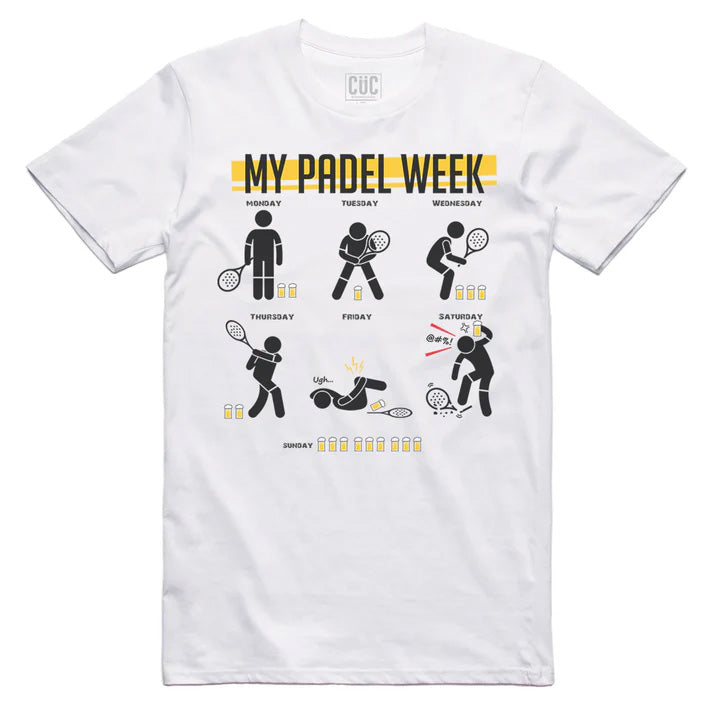 T-Shirt PADEL in Tessuto Dry Fit UNISEX - Padel Week - Elasticizzato e Traspirante Maglietta Maglia Sport Super vestibilità Top qualità
