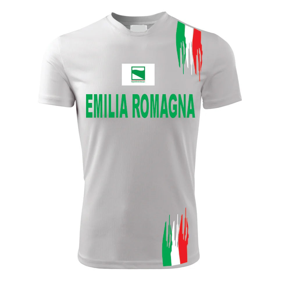 T-Shirt PADEL in Tessuto Dry Fit UNISEX - EMILIA ROMAGNA - Elasticizzato e Traspirante Maglietta Maglia Sport Super vestibilità Top qualità