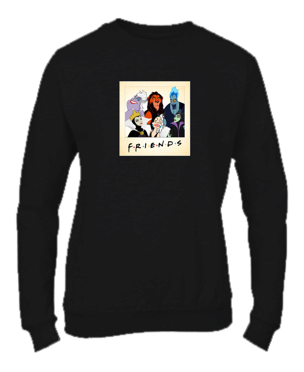 Felpa Girocollo UOMO, DONNA & BAMBIN - CATTIVI AMICI - Super vestibilità Top qualità