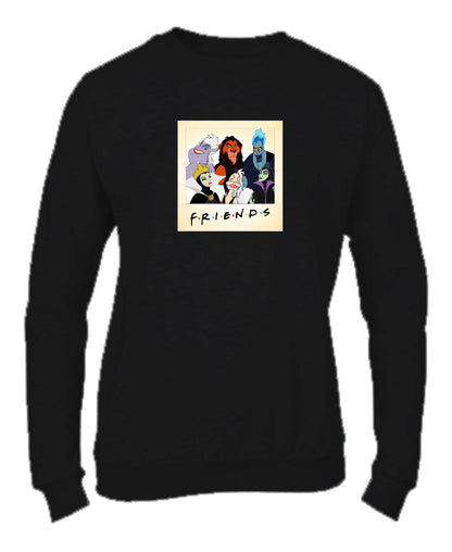 Felpa Girocollo UOMO, DONNA & BAMBIN - CATTIVI AMICI - Super vestibilità Top qualità