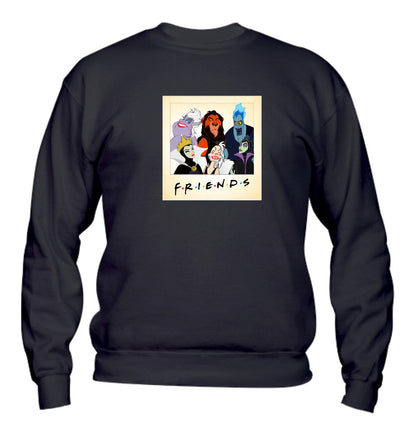 Felpa Girocollo UOMO, DONNA & BAMBIN - CATTIVI AMICI - Super vestibilità Top qualità