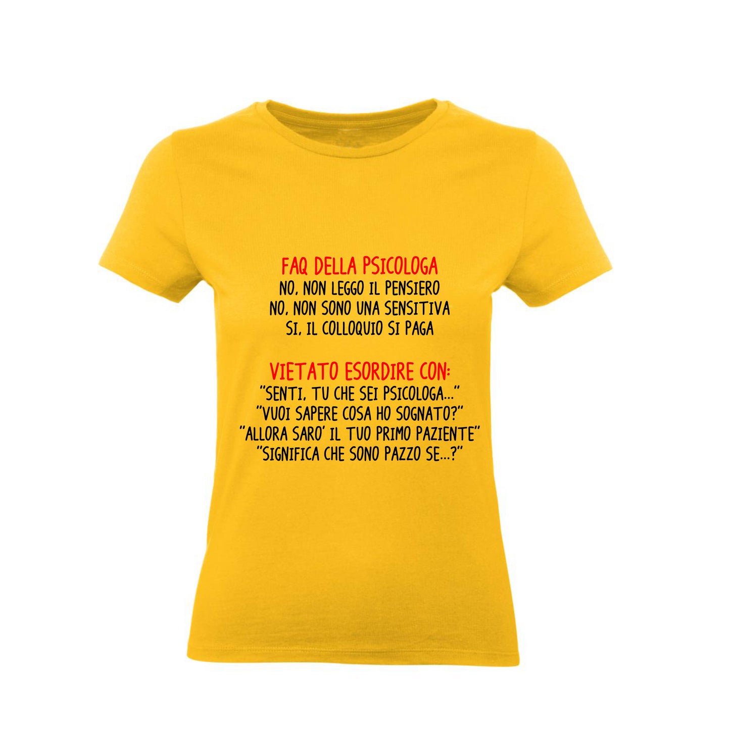 T-Shirt Uomo, Donna & Bambino - FAQ DELL* PSICOLOG* - Maglietta Maglia Tshirt Super vestibilità Top qualità