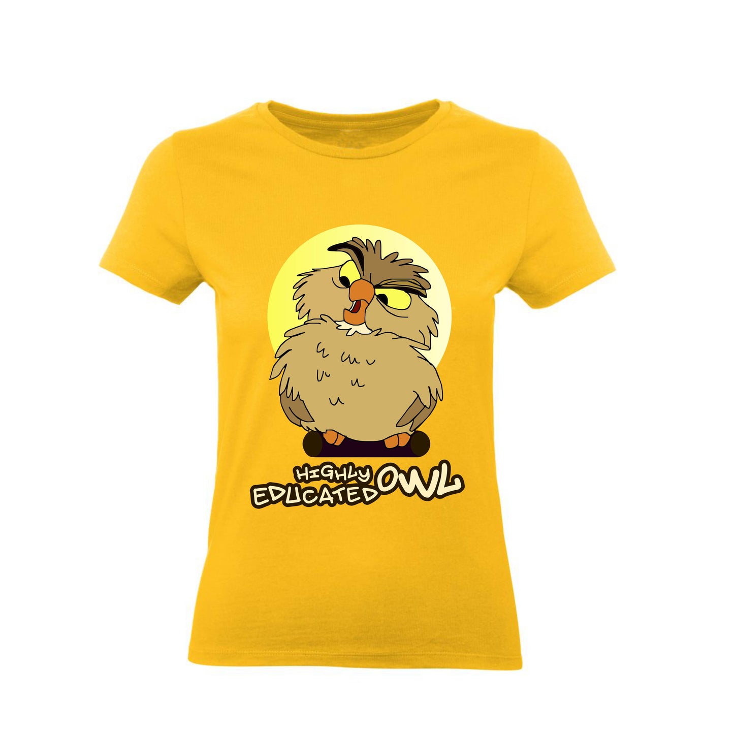 T-Shirt Uomo, Donna & Bambino - HIGHLY EDUCATED OWL  - Maglietta Maglia Tshirt Super vestibilità Top qualità