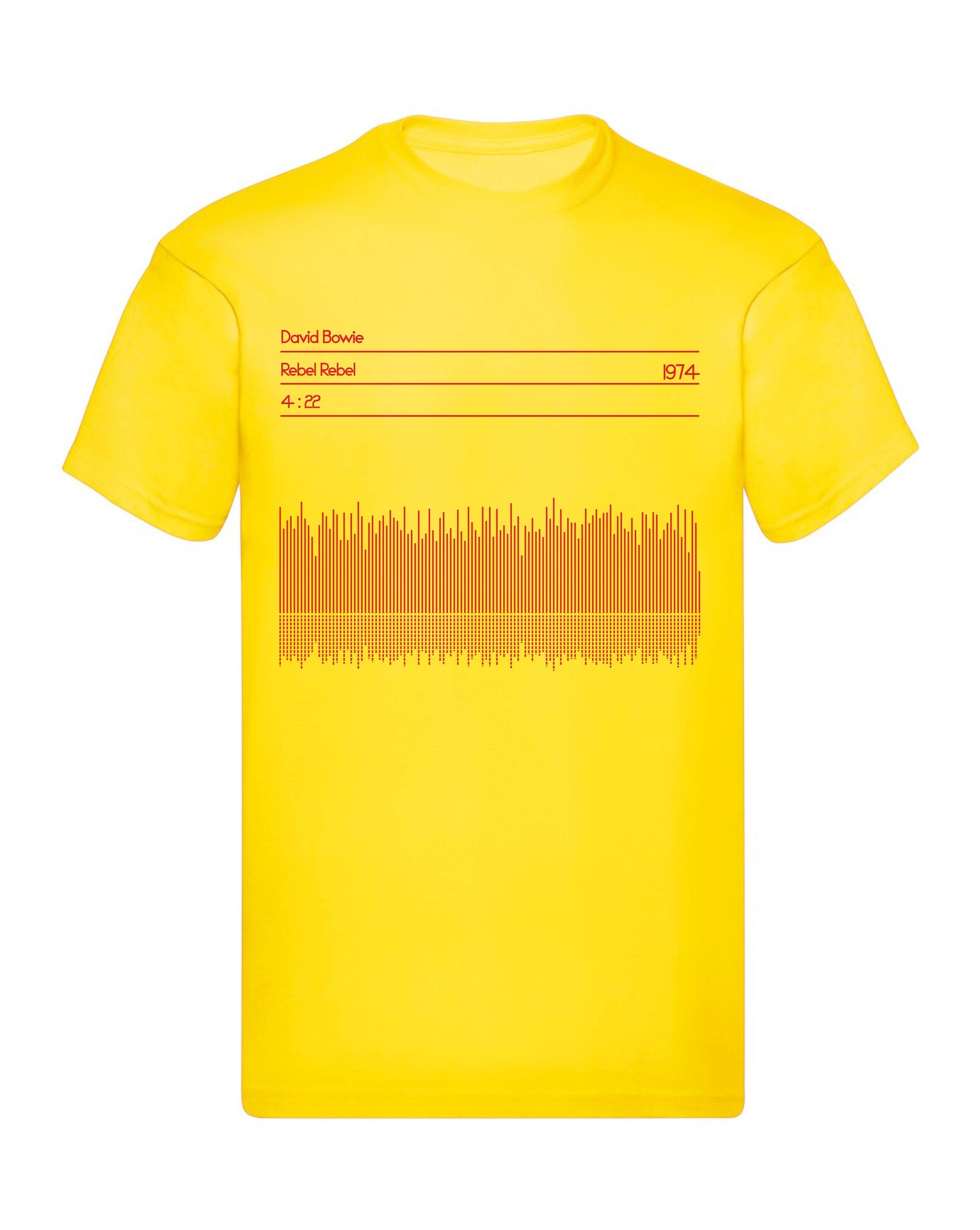 T-Shirt Uomo, Donna & Bambino - DAVID BOWIE 1974 SOUND WAWE - Maglietta Maglia Tshirt Super vestibilità Top qualità - Social Crazy