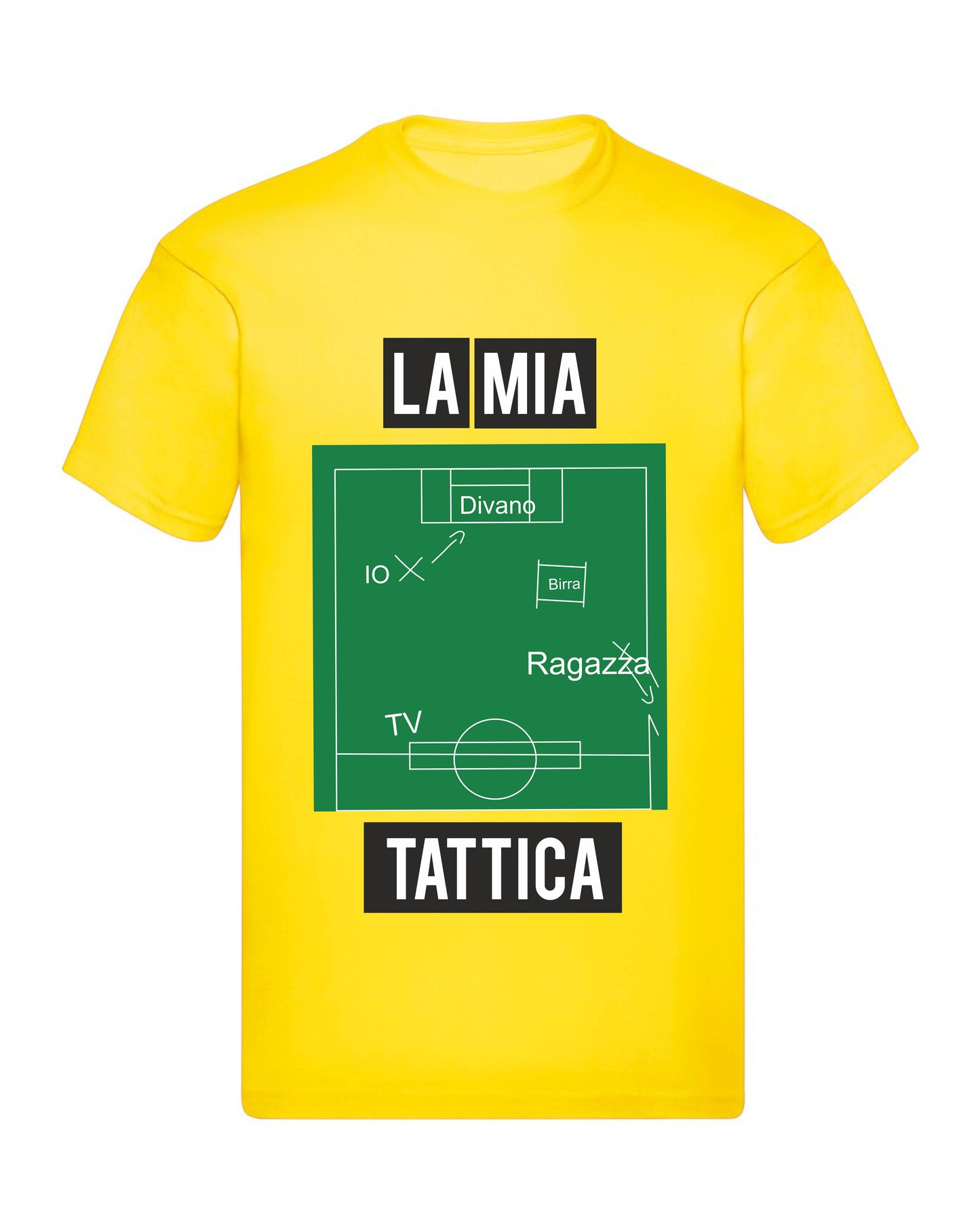T-Shirt Uomo - LA MIA TATTICA - Maglietta Maglia Tshirt Super vestibilità Top qualità