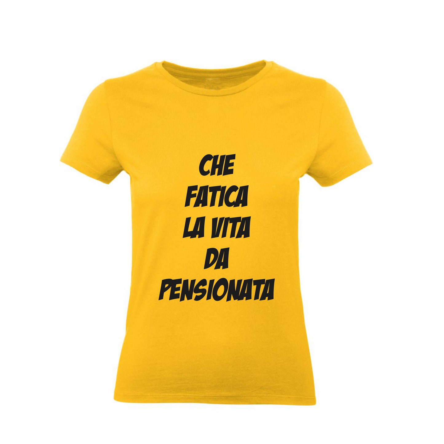 T-Shirt Uomo, Donna - CHE FATICA LA VITA DA PENSIONAT - Maglietta Maglia Tshirt Super vestibilità Top qualità