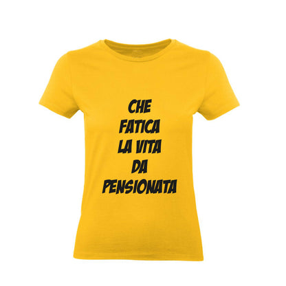 T-Shirt Uomo, Donna - CHE FATICA LA VITA DA PENSIONAT - Maglietta Maglia Tshirt Super vestibilità Top qualità