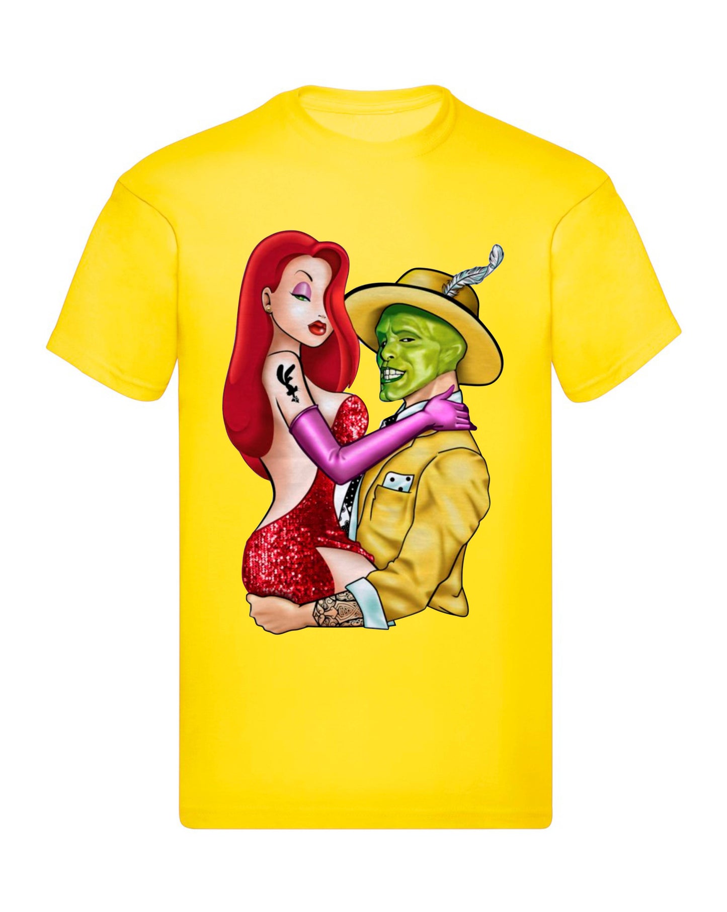 T-Shirt Uomo Donna & Bambino - JESSICA RABBIT E THE MASK - Maglietta Maglia Tshirt Super vestibilità Top qualità