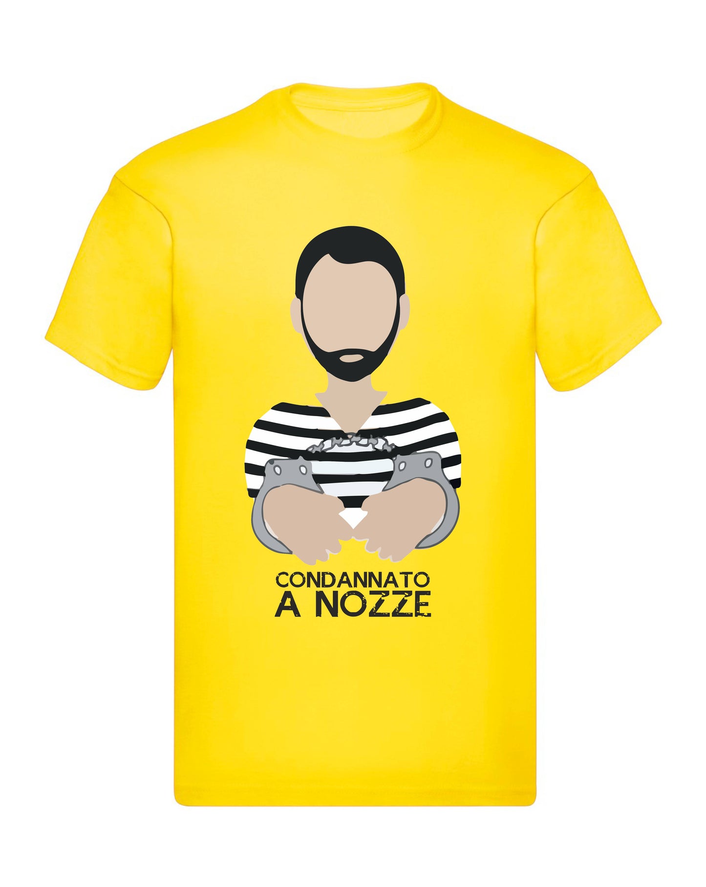 T-Shirt Uomo - CONDANNATO A NOZZE - Maglietta Maglia Tshirt Super vestibilità Top qualità