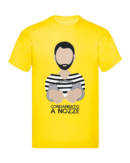 T-Shirt Uomo - CONDANNATO A NOZZE - Maglietta Maglia Tshirt Super vestibilità Top qualità