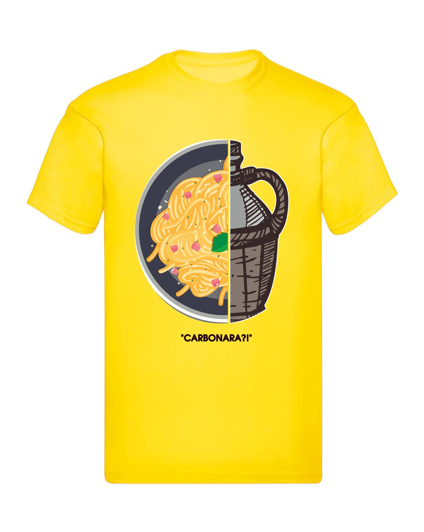 T-Shirt Uomo, Donna & Bambino - CARBONARA - Maglietta Maglia Tshirt Super vestibilità Top qualità