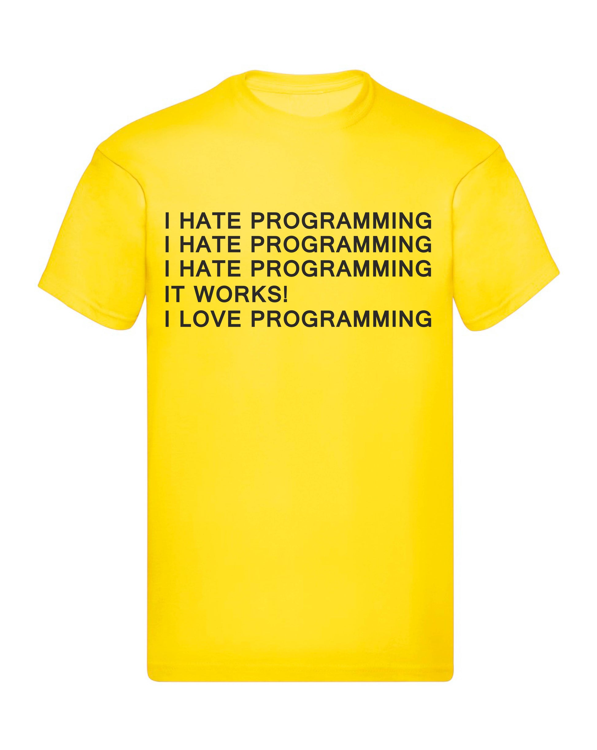 T-Shirt Uomo, Donna & Bambino - I HATE PROGRAMMING - Maglietta Maglia Tshirt Super vestibilità Top qualità - Social Crazy
